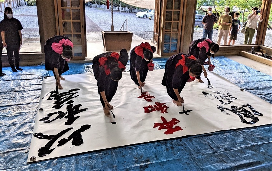 護国神社奉納【書道部】